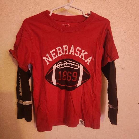 Source Unknown Other - Red Nebraska Long Sleeve Tee